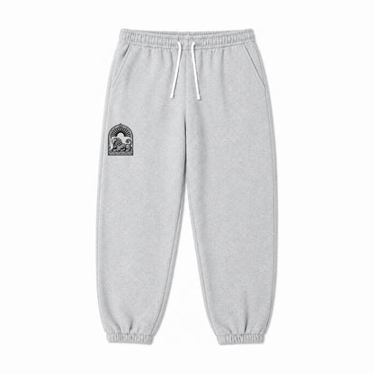 Persian Lion Arch Fleece Sweatpants – Light Gray