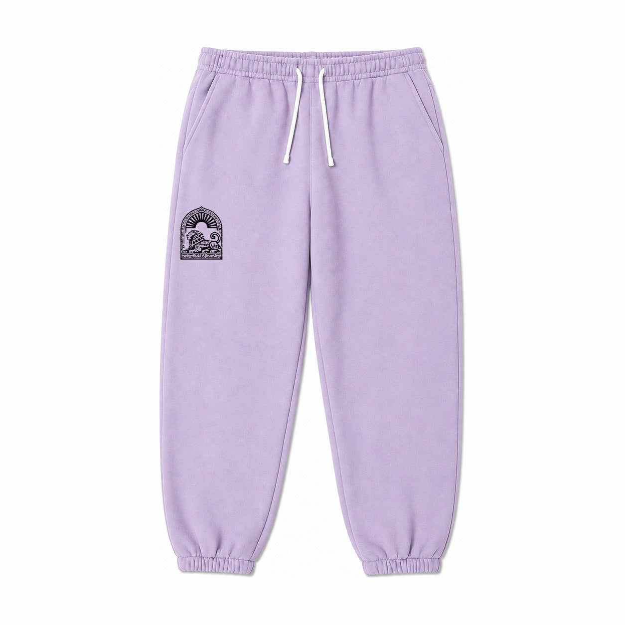 Persian Lion Arch Fleece Sweatpants – Light Purple