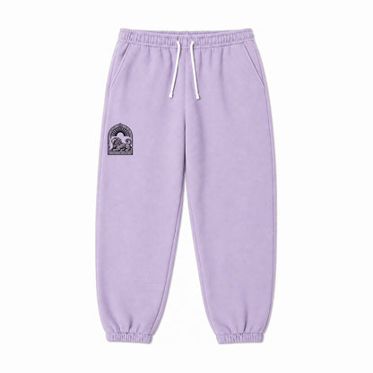Persian Lion Arch Fleece Sweatpants – Light Purple
