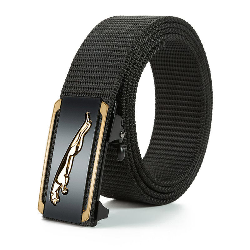 Men's Auto-Buckle Canvas Belt: Tactical & Casual