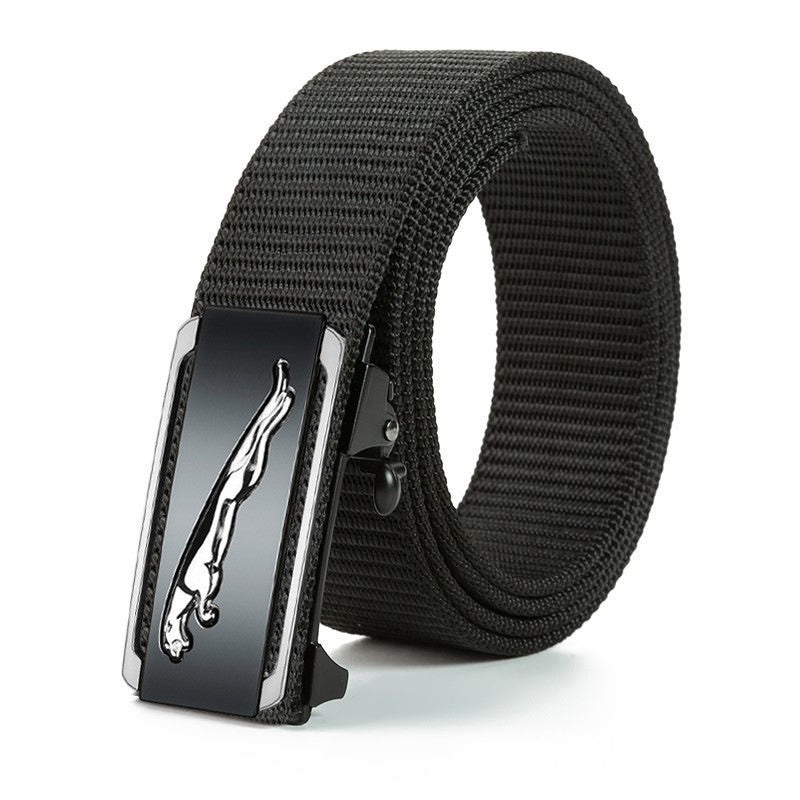 Men's Auto-Buckle Canvas Belt: Tactical & Casual