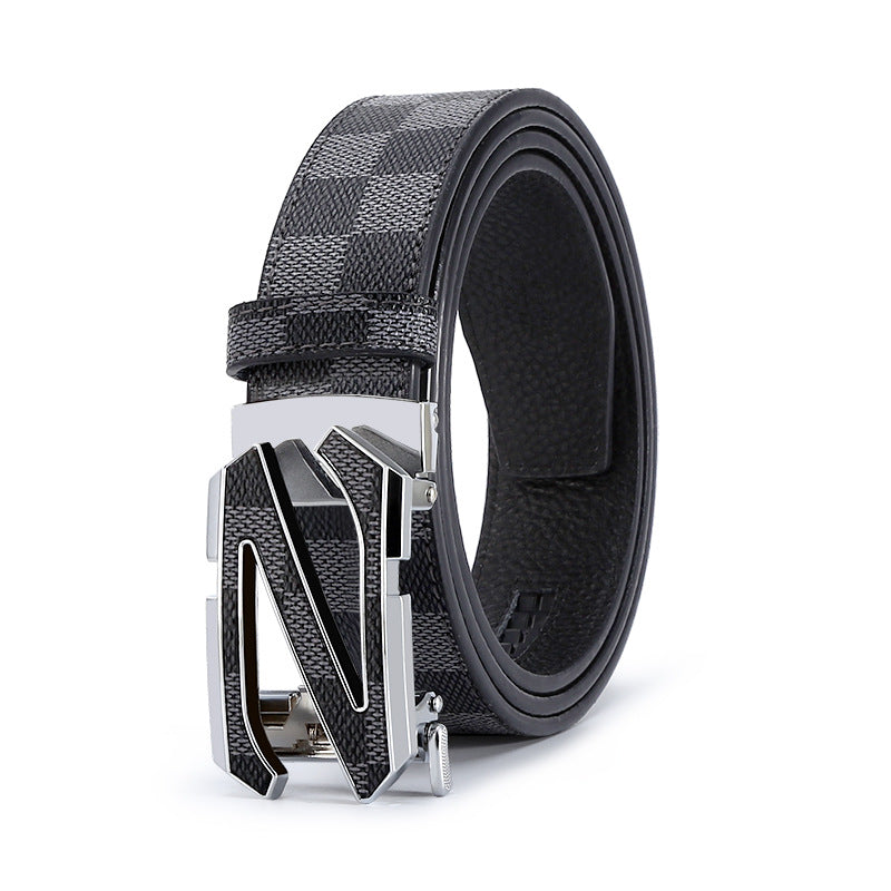 Men's Automatic Leather Belt: Business & Casual