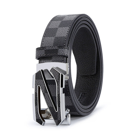 Men's Automatic Leather Belt: Business & Casual