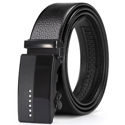 Men's Automatic Leather Belt: Business & Casual Style