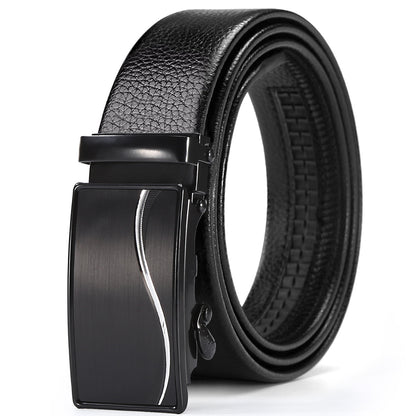 Men's Automatic Leather Belt: Business & Casual Style