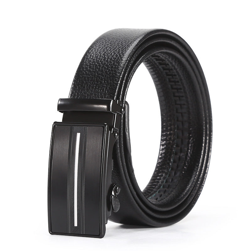 Men's Automatic Leather Belt: Business & Casual Style