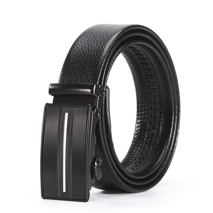 Men's Automatic Leather Belt: Business & Casual Style