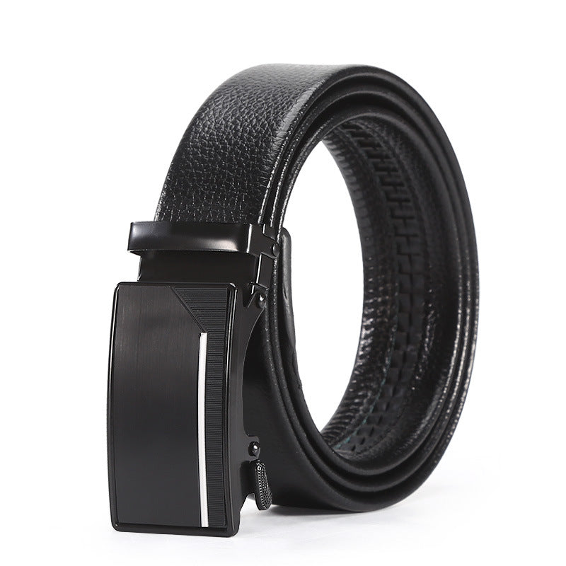 Men's Automatic Leather Belt: Business & Casual Style