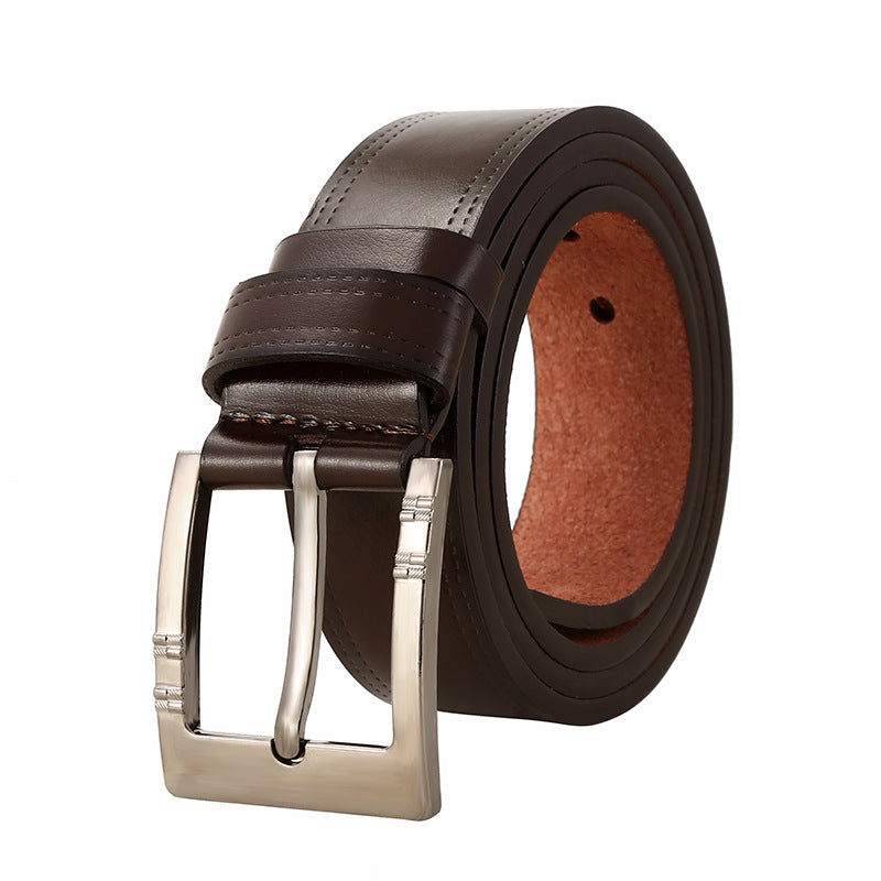 Men's Alloy Pin Buckle Belt: Jeans & Business Style
