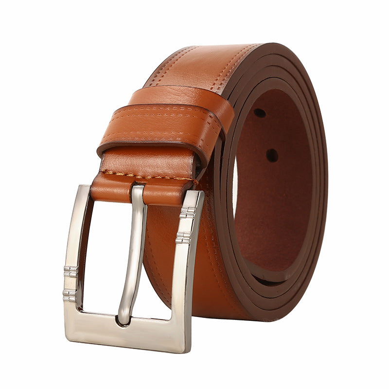 Men's Alloy Pin Buckle Belt: Jeans & Business Style