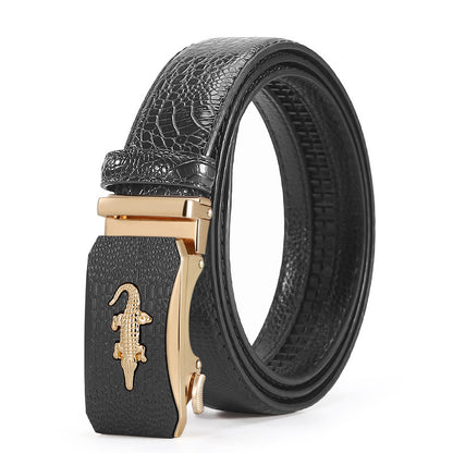 Men's Crocodile Automatic Buckle Belt