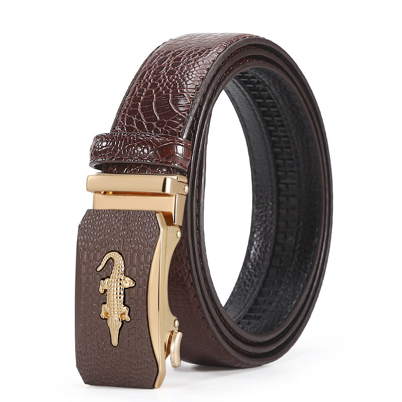 Men's Crocodile Automatic Buckle Belt