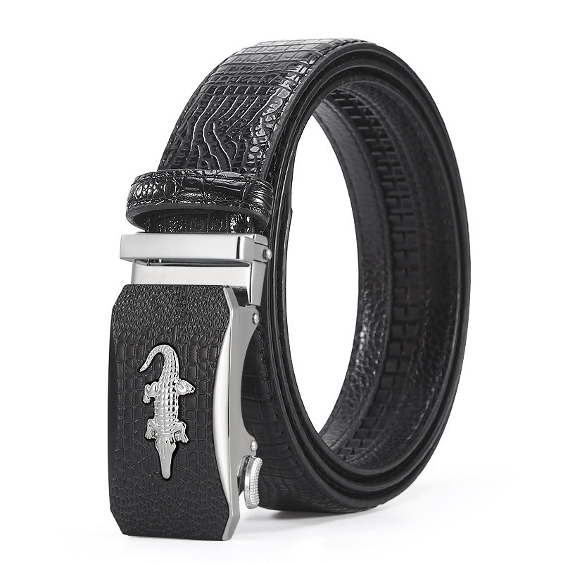 Men's Crocodile Automatic Buckle Belt