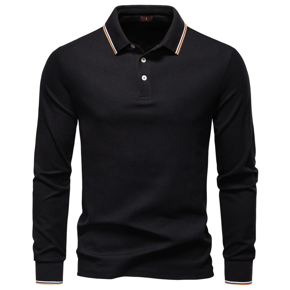 Men's Classic Fall Long-Sleeve Polo Shirt