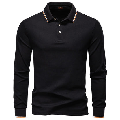 Men's Classic Fall Long-Sleeve Polo Shirt