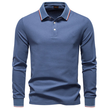 Men's Classic Fall Long-Sleeve Polo Shirt