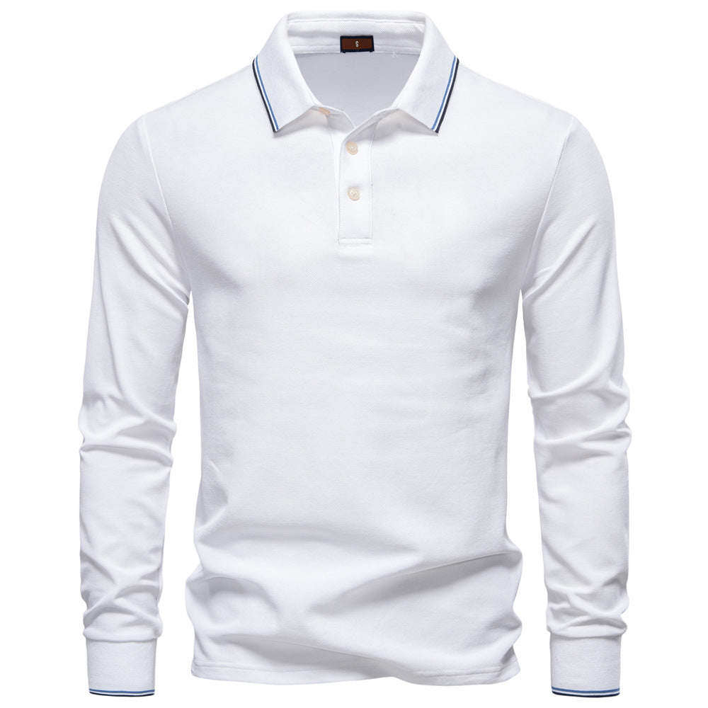 Men's Classic Fall Long-Sleeve Polo Shirt