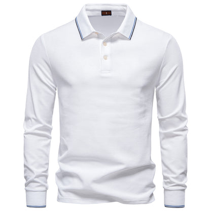Men's Classic Fall Long-Sleeve Polo Shirt