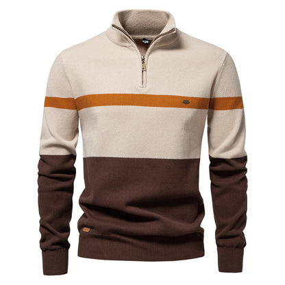 Men's Colorblock Half-Zip Sweater - Autumn Essential