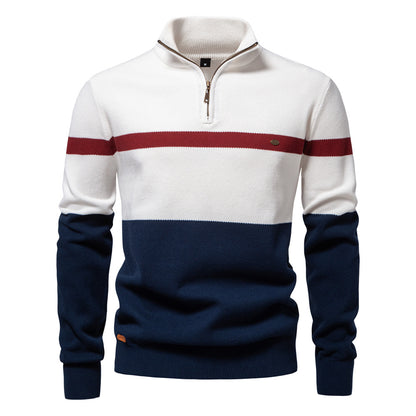 Men's Colorblock Half-Zip Sweater - Autumn Essential