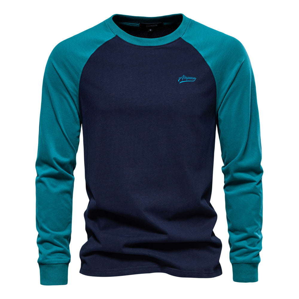 Men's Cotton Raglan Long Sleeve Tee