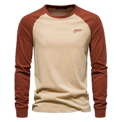 Men's Cotton Raglan Long Sleeve Tee