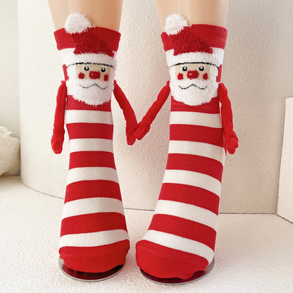 Magnetic Couple Socks: Hold Hands Mid-Calf