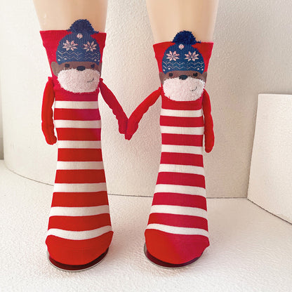Magnetic Couple Socks: Hold Hands Mid-Calf