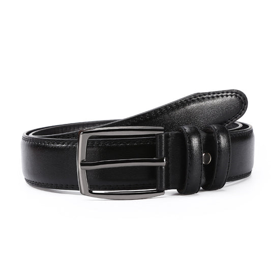 Men's Faux Leather Belt: Stylish Alloy Buckle