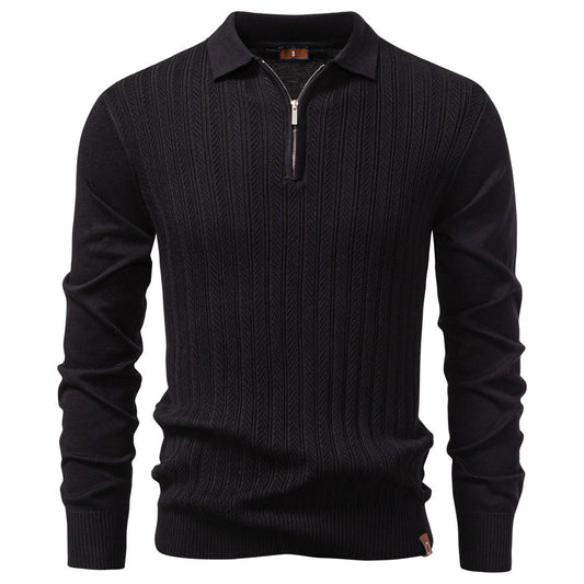 Men's Half-Zip Knit Sweater | Business Casual Comfort
