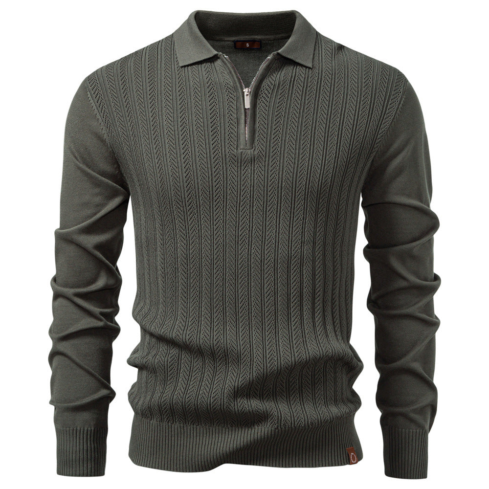 Men's Half-Zip Knit Sweater | Business Casual Comfort