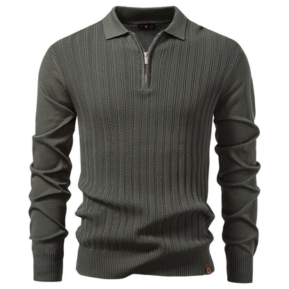 Men's Half-Zip Knit Sweater | Business Casual Comfort