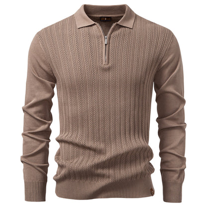 Men's Half-Zip Knit Sweater | Business Casual Comfort