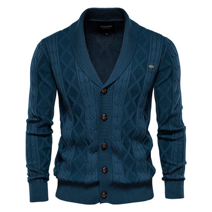 Men's Japanese Style V-Neck Knit Cardigan