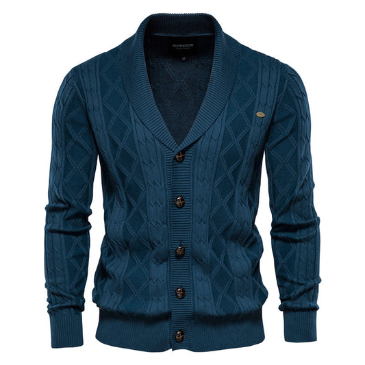 Men's Japanese Style V-Neck Knit Cardigan