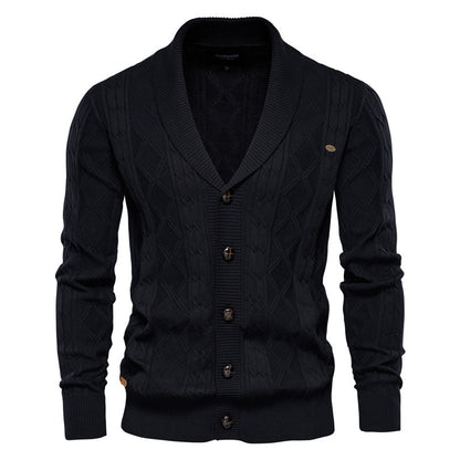 Men's Japanese Style V-Neck Knit Cardigan