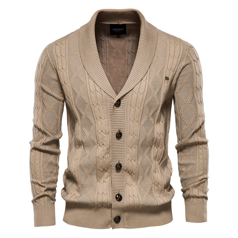 Men's Japanese Style V-Neck Knit Cardigan