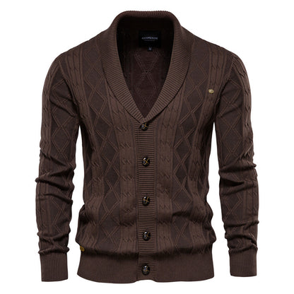 Men's Japanese Style V-Neck Knit Cardigan