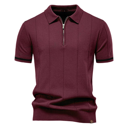Men's Knitted Wool Polo: Business Casual Comfort