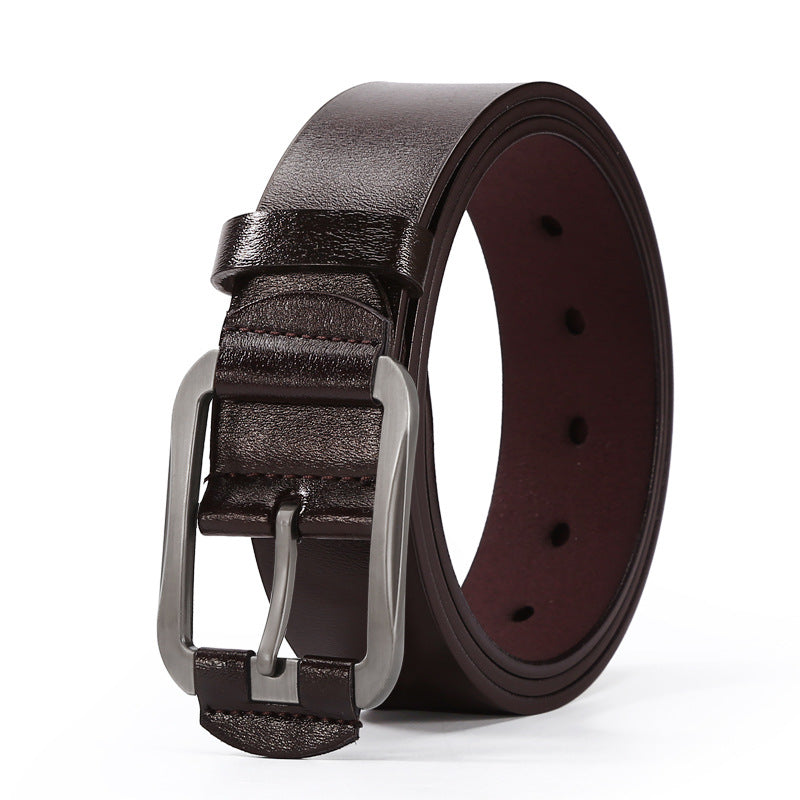 Men's Leather & TPU Business Casual Belt - Pin Buckle