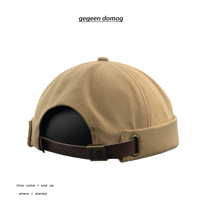 Mikihat Original Washed Denim Fedora Hat - Stylish French Retro Hip-hop Sailor Design