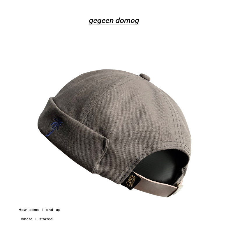 Mikihat Original Washed Denim Fedora Hat - Stylish French Retro Hip-hop Sailor Design