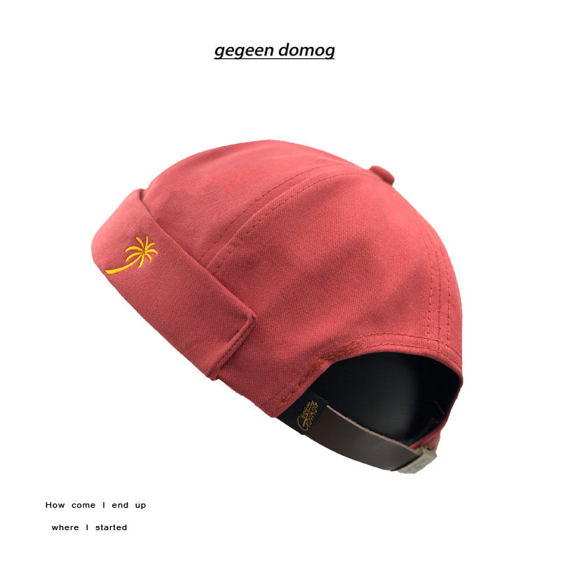 Mikihat Original Washed Denim Fedora Hat - Stylish French Retro Hip-hop Sailor Design