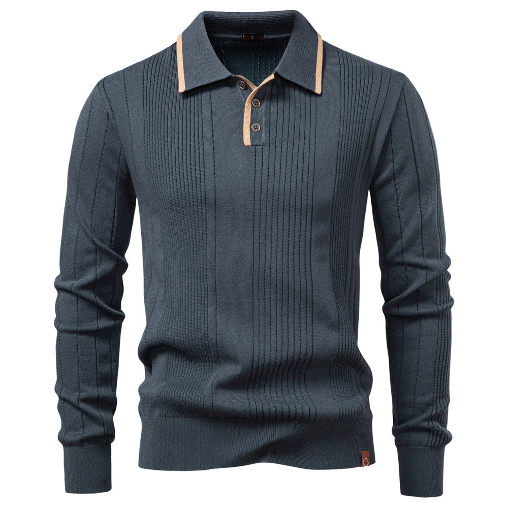 Men's Premium Half-Zip Knit Polo Sweater