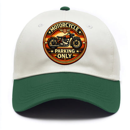 Motorcycle Parking Only - Two Tone Cap