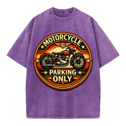 Motorcycle Parking Only - Vintage T-shirt
