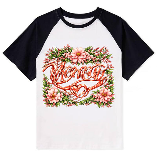 Mama Script - Contrast Raglan T-shirt