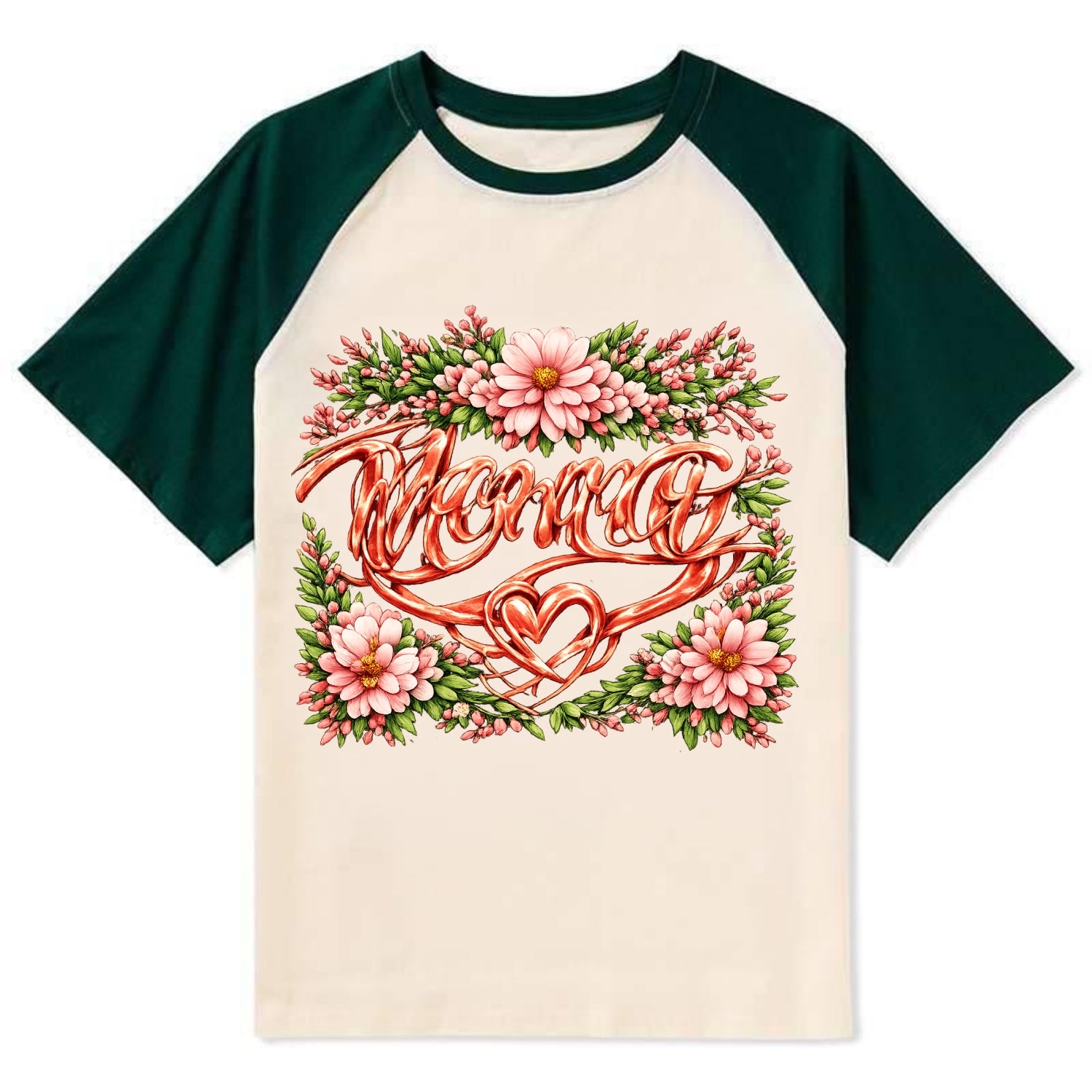 Mama Script - Contrast Raglan T-shirt