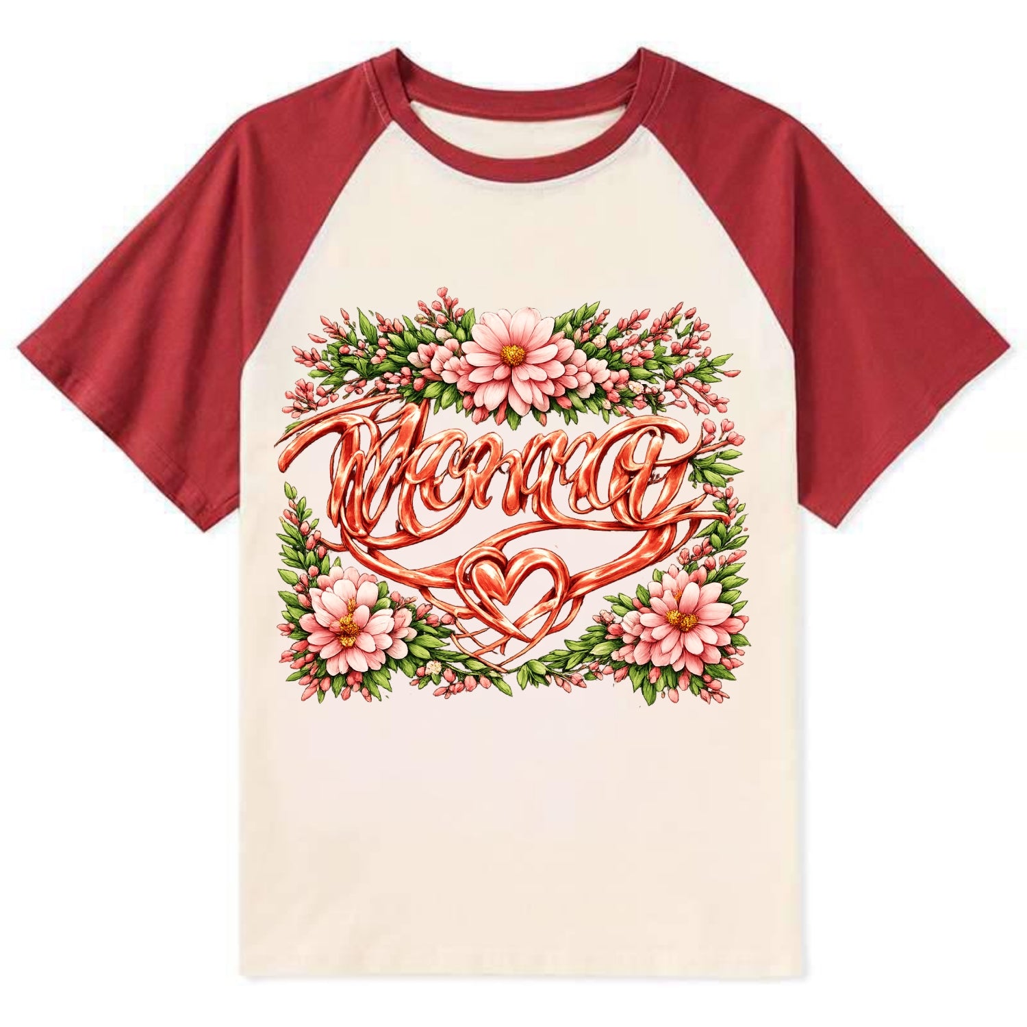 Mama Script - Contrast Raglan T-shirt