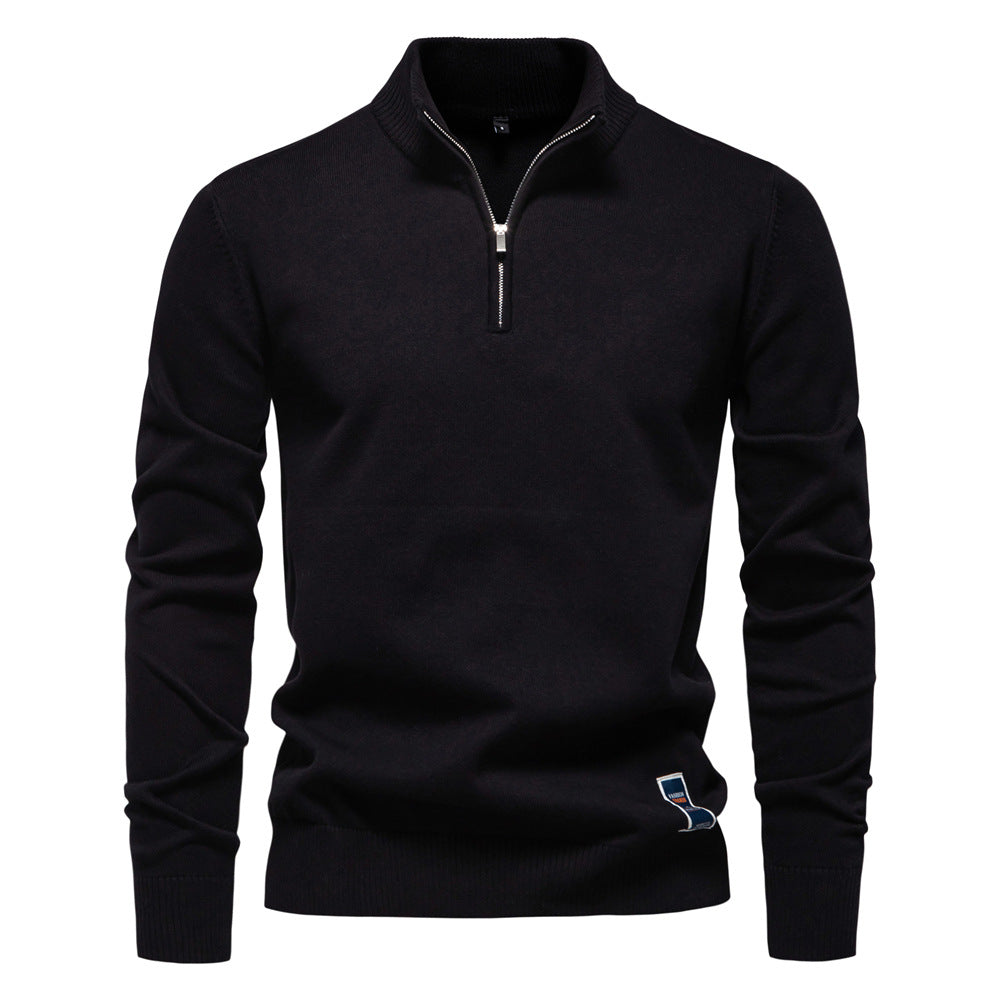 Men's Slim Fit Cotton Half-Zip Sweater